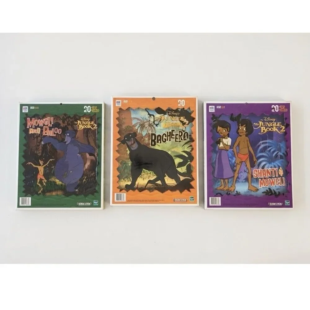 *Vintage Disney Jungle book 2 set of 3 puzzles 20 pieces puzzle
